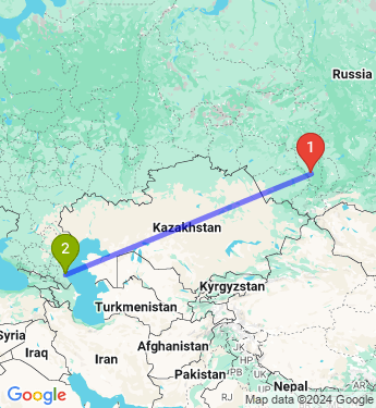 Маршрут из Новокузнецка в Махачкалу