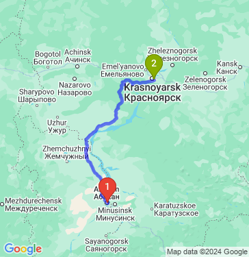 Маршрут из Абакана в Красноярск