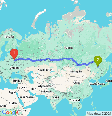 Маршрут из Смоленска в Благовещенск