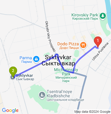 Маршрут по Сыктывкару