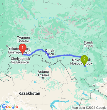 Маршрут из Кургана в Барнаул