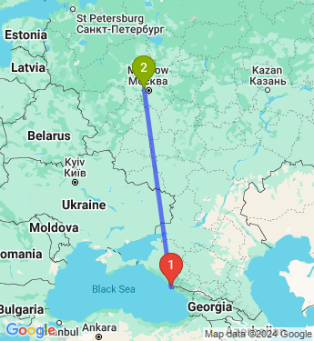 Маршрут из Сочи в Дедовска