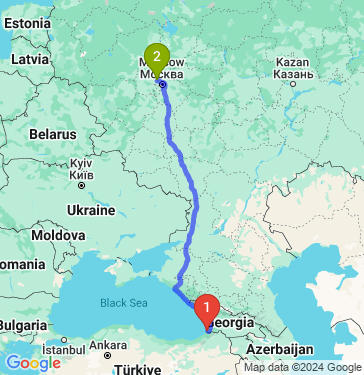 Маршрут из ბათუმი в Москву