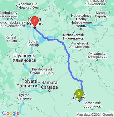 Маршрут из Казани в Бузулук
