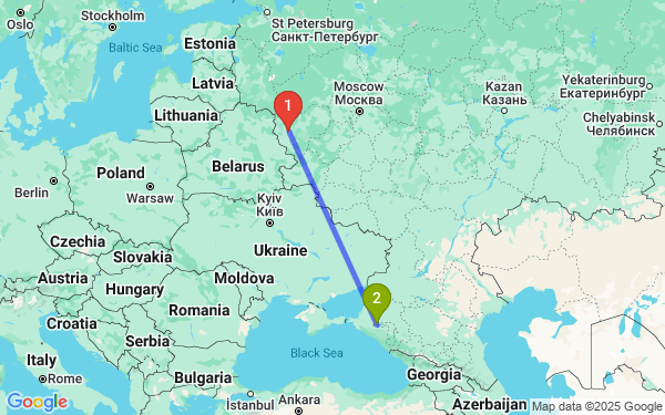 Маршрут из Печерска в Краснодар