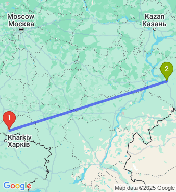 Маршрут из Белгорода в Самару