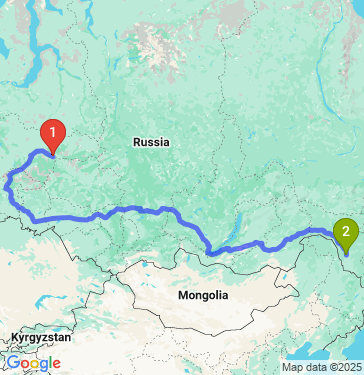 Маршрут из Нижневартовска в Свободного