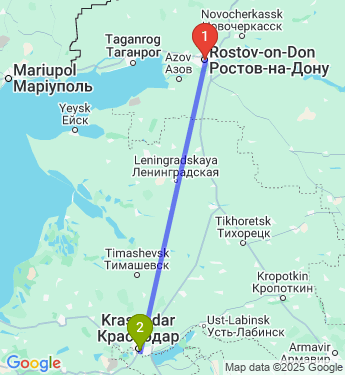 Маршрут из Ростова-на-Дону в Краснодар