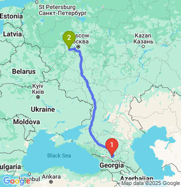 Маршрут из Кашхатау в Можайска