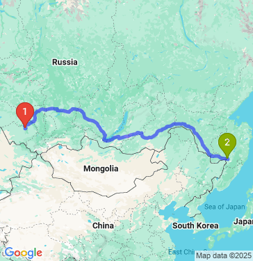 Маршрут из Барнаула в Хабаровск