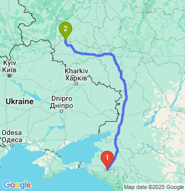 Маршрут из Краснодара в Железногорск