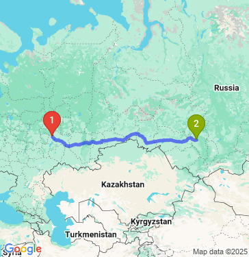 Маршрут из Казани в Кемерово