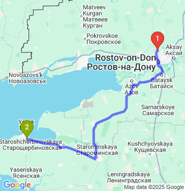 Маршрут из Ростова-на-Дону в Ейск