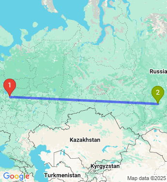 Маршрут из Ярославля в Железногорск