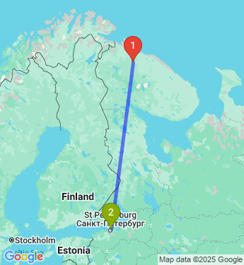 Маршрут из Мурманска в Бугры