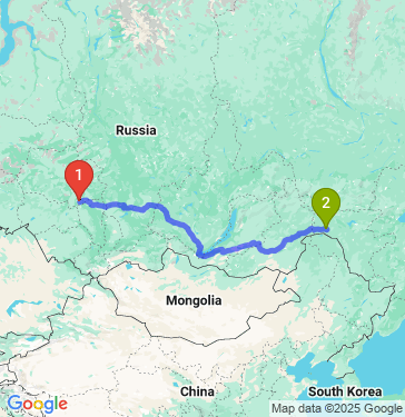 Маршрут из Томска в Сковородино
