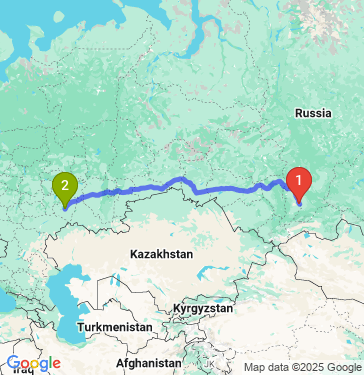 Маршрут из Абакана в Самару
