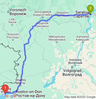 Маршрут из Таганрога в Саратов