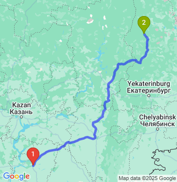 Маршрут из Самары в Краснотурьинск