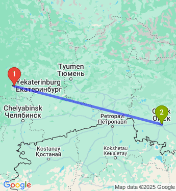 Маршрут из Екатеринбурга в Омск