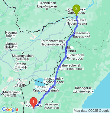 Маршрут из Уссурийска в Хабаровск