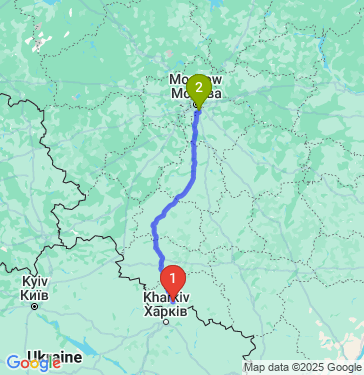 Маршрут из Белгорода в Москву