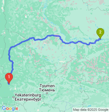 Маршрут из Нижнего Тагила в Сургут
