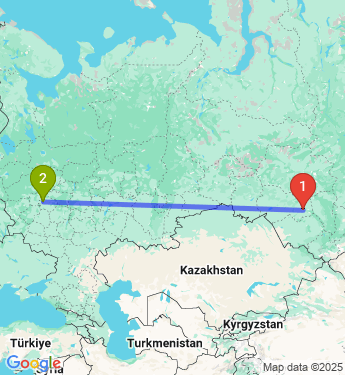 Маршрут из Ложка в Москву
