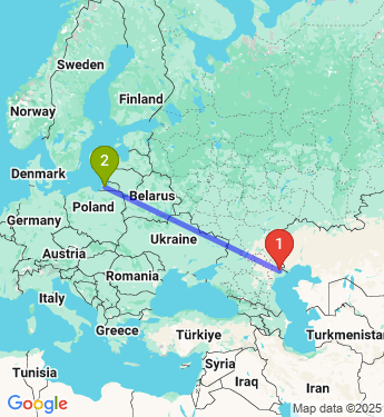 Маршрут из Астрахани в Калининград