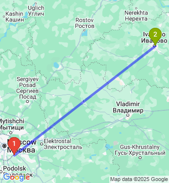 Маршрут из Московской Области в Иваново