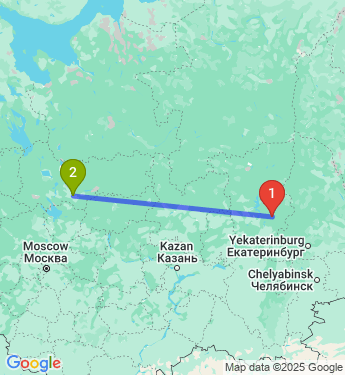 Маршрут из Кучина в Вологда городской округ
