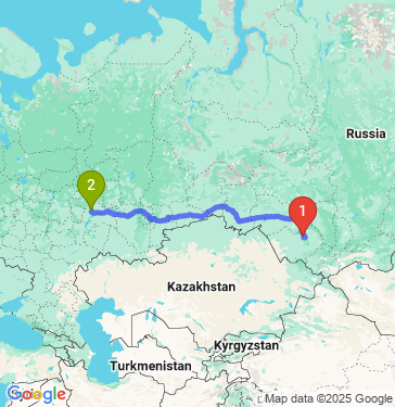Маршрут из Барнаула в Новое Шигалеево