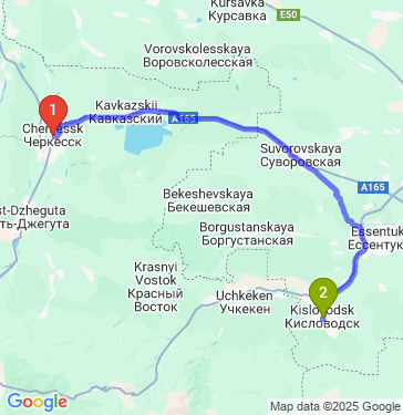 Маршрут из Черкесска в Кисловодск
