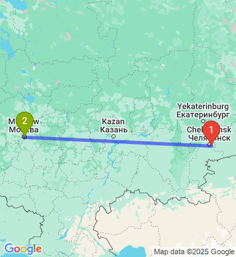 Маршрут из Копейска в Москву