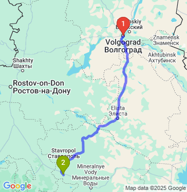 Маршрут из Волгоградской Области в Невинномысска