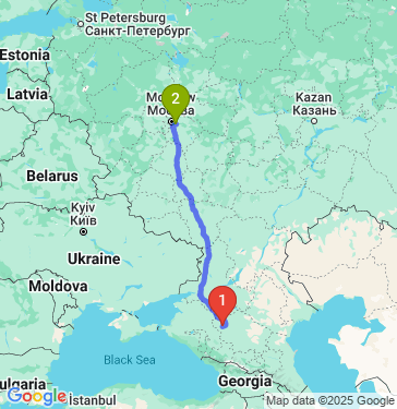 Маршрут из Изобильного в Красково
