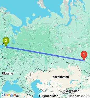 Маршрут из Элитного в Санкт-Петербург