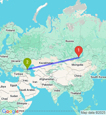 Маршрут из Иркутска в Грозный