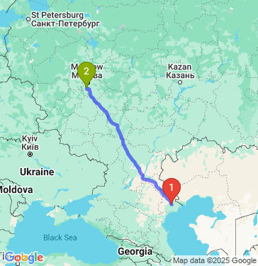 Маршрут из Астрахани в Подольск