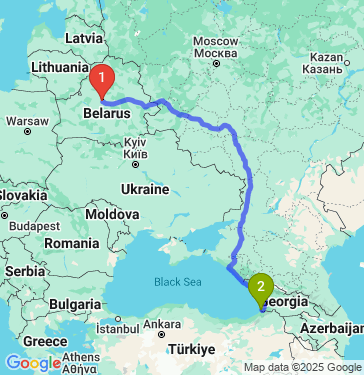 Маршрут из Минска в Batumi