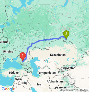 Маршрут из Ставрополя в Омск