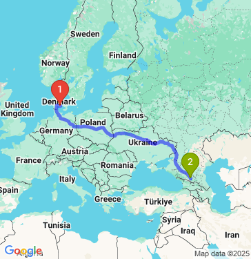 Маршрут из Оденсе в Нальчика