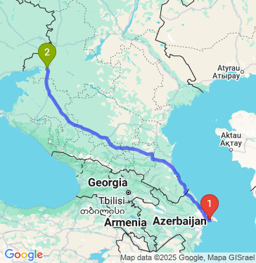 Маршрут из Баку в Ростов-на-Дону