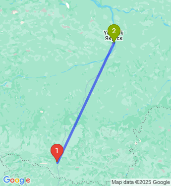 Маршрут из Нерюнгри в Якутск