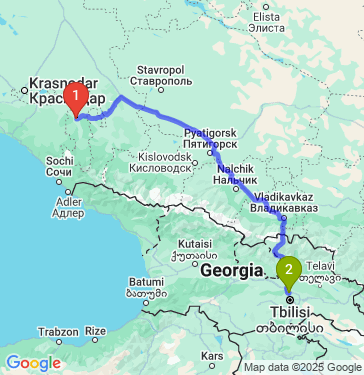 Маршрут из Майкопа в T'bilisi