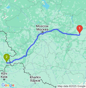 Маршрут из Перевоза в Гомель