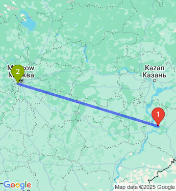 Маршрут из Тольятти в Москву