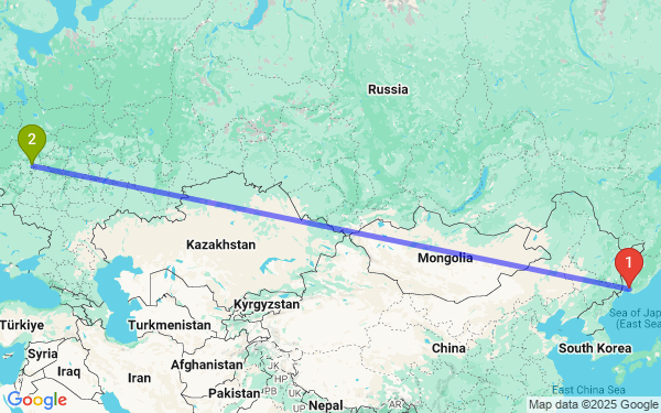 Маршрут из Артема в Зеленоград