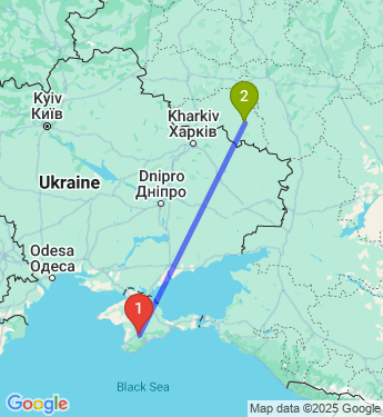 Маршрут из Симферополя в Красногвардейского района