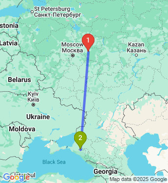 Маршрут из Владимира в Краснодар